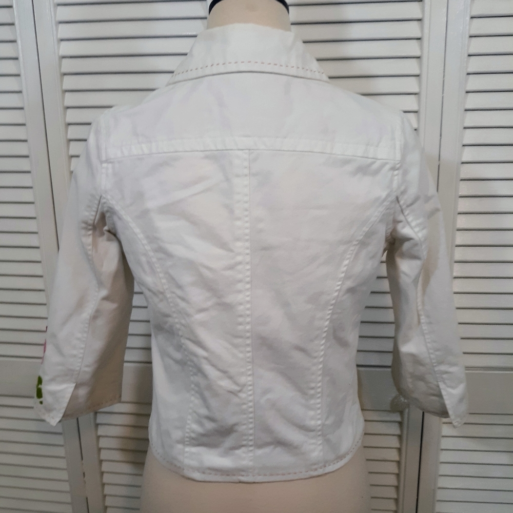 Hollister embroidery cropped jacket sz medium - Picture 5 of 8